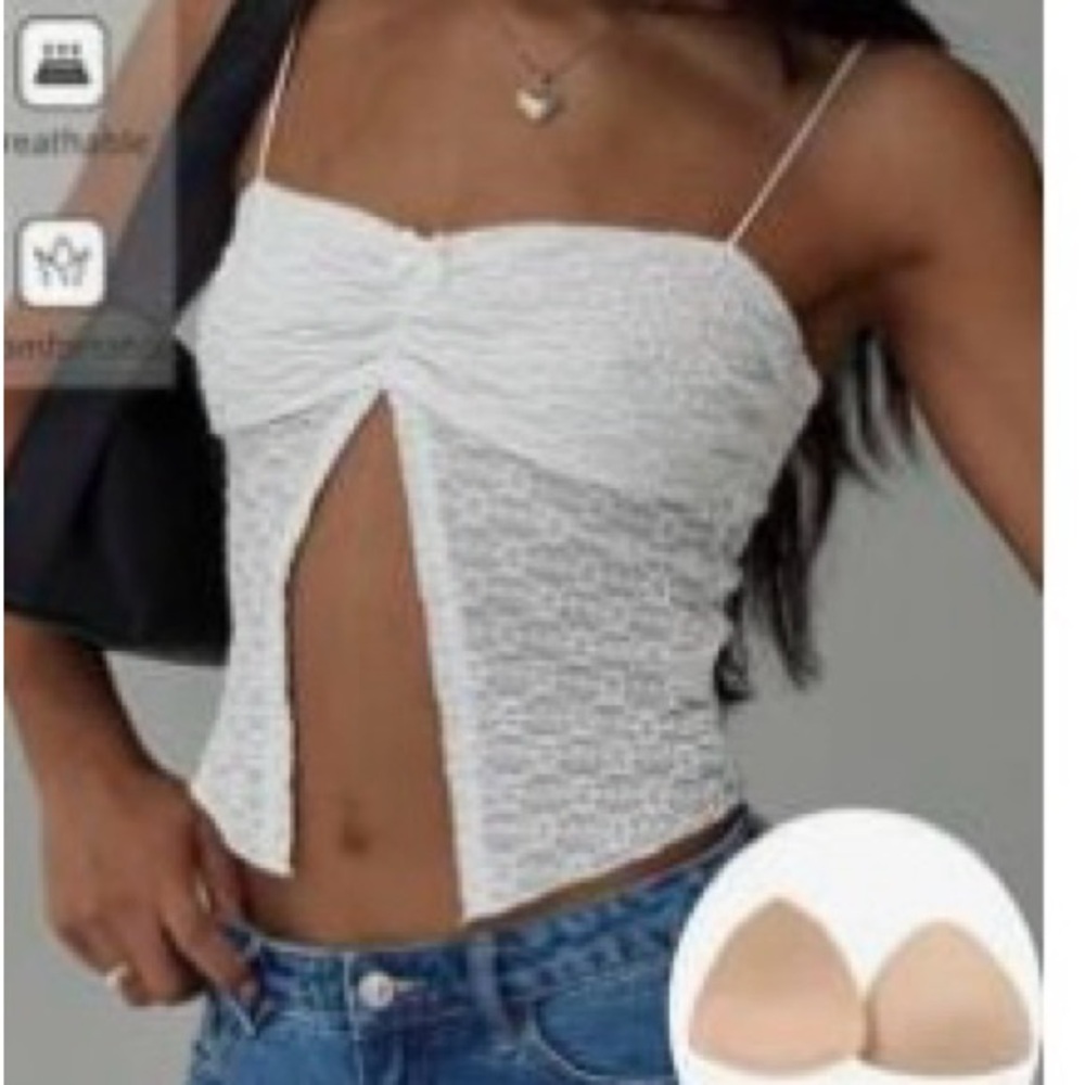 SHEIN White Ruched Camisole Top